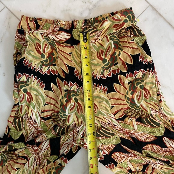 Rachel Zoe, medium, black and tan multicolor wide leg elastic waist pockets pant - Picture 3 of 8